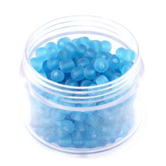 Rocailles, 20g, rund, 4mm, hellblau frost hellblau frost 