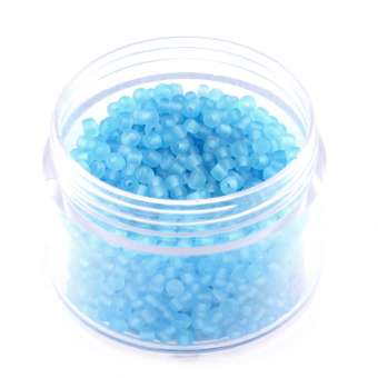 Rocailles, 20g, rund, 2mm, hellblau-türkis frost hellblau-türkis frost 
