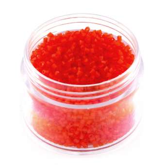 Delica, 20g, 6-kantig (hexagon), 1,5X1,2mm, rot-orange frost rot-orange frost 
