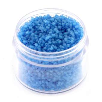 Delica, 20g, 6-kantig (hexagon), 1,5X1,2mm, hellblau hellblau frost frost