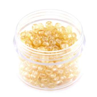 Rocailles, 20g, rund, 4mm, honigfarben rainbow luster honigfarben luster 