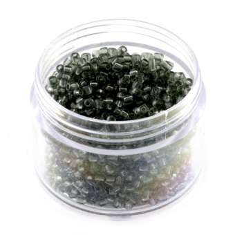 Rocailles, 20g, rund, 2mm, grau-braun grau-braun 