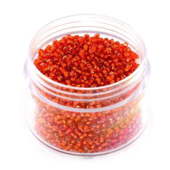 Rocailles, 20g, rund, 1,5mm, orange silverline orange silverline