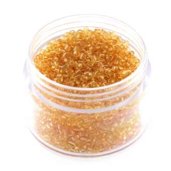 Rocailles, 20g, rund, 1,5mm, honigfarben honigfarben 