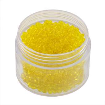 Rocailles, 20g, rund, 2mm, gelb transparent gelb transparent