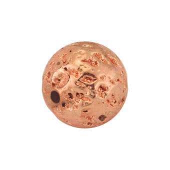 Lava-Perle Metallic, 10 mm, rosé-goldfarben rosé-gold, 10 mm