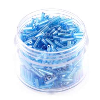 Stiftperlen, 20g, rund, 6X1,5mm, hellblau luster hellblau luster 