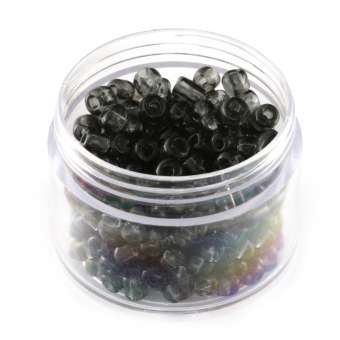 Rocailles, 20g, rund, 4mm, grau grau