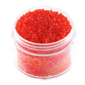 Delica, 20g, 6-kantig (hexagon), 1,5X1,2mm, rot-orange rot-orange 
