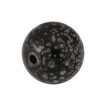 Glasperle mit Schneeflocken-Design, 10 mm, schwarz schwarz