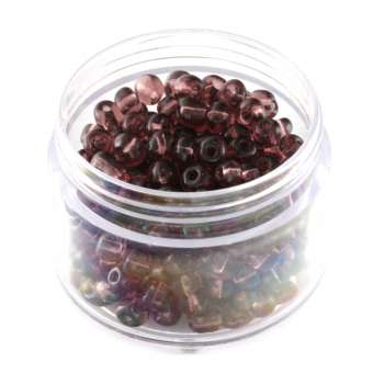 Rocailles, 20g, rund, 4mm, lila lila 