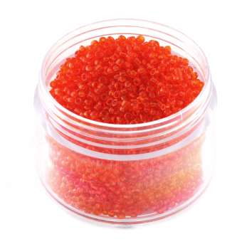Rocailles, 20g, rund, 1,5mm, rot-orange rot-orange 