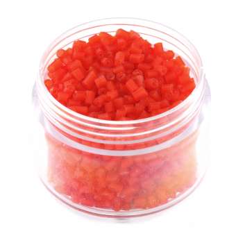 Delica, 20g, 6-kantig (hexagon), 2X1,5mm, rot-orange frost rot-orange frost 