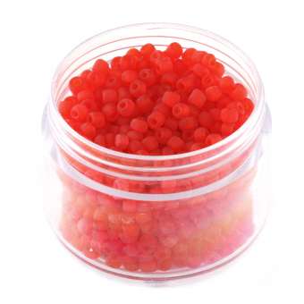 Rocailles, 20g, rund, 2mm, rot-orange frost rot-orange frost 