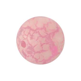 Glasperle mit Schneeflocken-Design, 10 mm, rosa rosa
