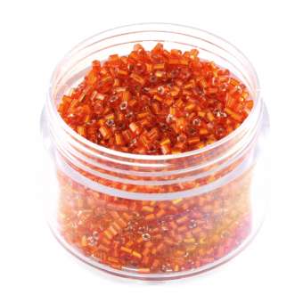 Delica, 20g, 6-kantig (hexagon), 1,5X1,2mm, orange silverline hellorange silverline