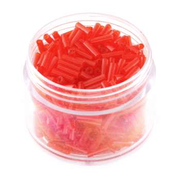 Stiftperlen, 20g, rund, 6X1,5mm, rot-orange rot-orange 