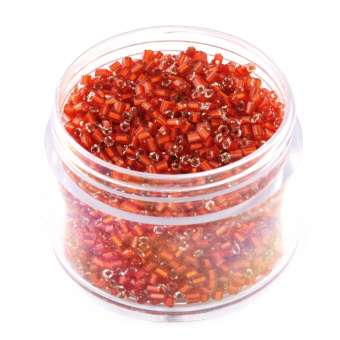 Delica, 20g, 6-kantig (hexagon), 1,5X1,2mm, hellorange silverline hellorange silverline