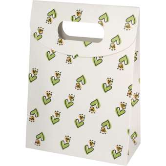 Geschenk-Verpackung 'Herz & Krone', naturweiß Herz und Krone Motiv