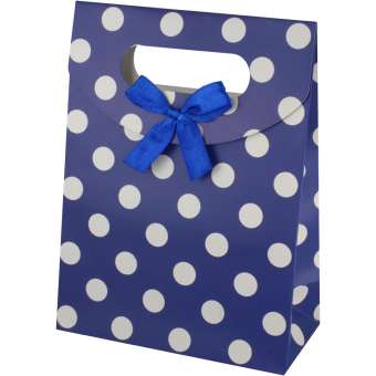 Geschenk-Verpackung 'Polkadots', blau Polkadots (blau)