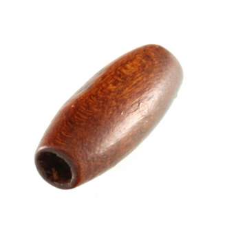 Holzperle, 15X7mm, oval, mittelbraun mittelbraun