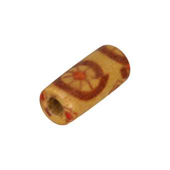Holzperle (10 Stück), 12X6mm, hellbraun 