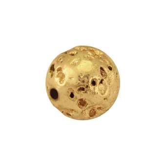 Lava-Perle Metallic, 8 mm, goldfarben gold, 8 mm