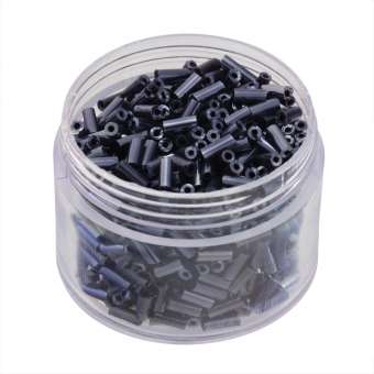 Stiftperlen, 20g, rund, 6X2mm, grau metallic grau metallic