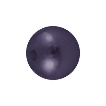 Wachsperle aus Kunststoff (10Stück), 5mm, rund, dunkelviolett dunkelviolett