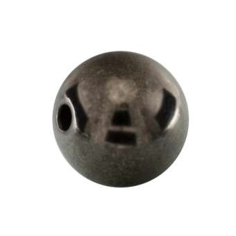 Perle, 10mm, rund, dunkel grau metallic 