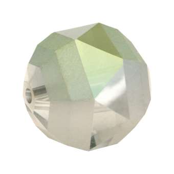 Glasschliff Perle, 14 mm, transpatent-grün AB transpatent-grün AB