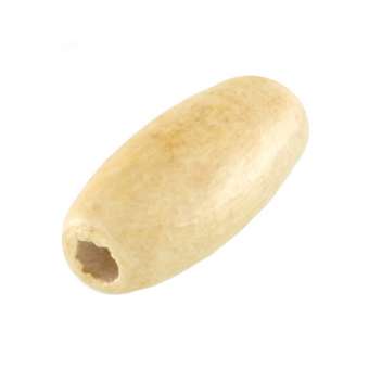 Holzperle, 15X7mm, oval, braun-beige braun-beige