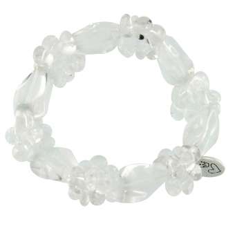 Armband aus Edelsteinen (Quarz), 19cm, transparent transparent