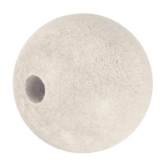 Holzperle (bleached Wood), 15mm, rund, natur-weiß bleached Wood, naturweiss