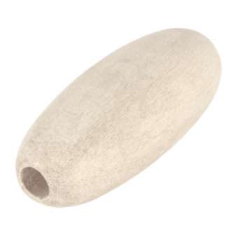 Holzperle (bleached Wood), 24X10mm, Zylinder, natur-weiß bleached Wood, naturweiss