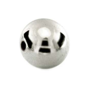 Perle, 10mm, rund, silberfarben 