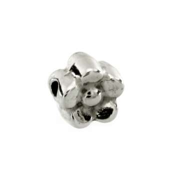 Spacer, 5mm, rund, silberfarben 