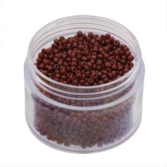 Rocailles, 20g, rund, 1,5mm, braun opaque braun opaque