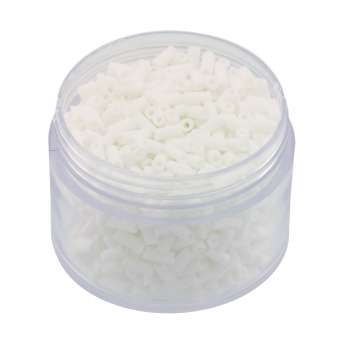 Stiftperlen, 20g, rund, 6X2mm, weiß opaque frost weiß opaque frost