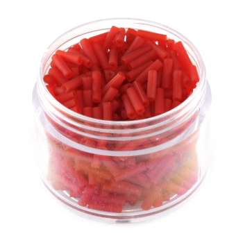 Stiftperlen, 20g, rund, 6X1,5mm, rot frost rot frost 