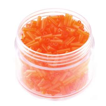 Stiftperlen, 20g, rund, 6X1,5mm, hellorange hellorange 