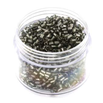 Delica, 20g, 6-kantig (hexagon), 2X1,5mm, grau-braun silverline grau-braun silverline