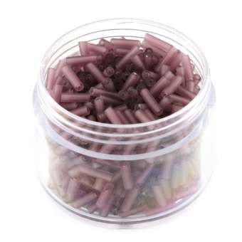Stiftperlen, 20g, rund, 6X1,5mm, lila frost lila frost 