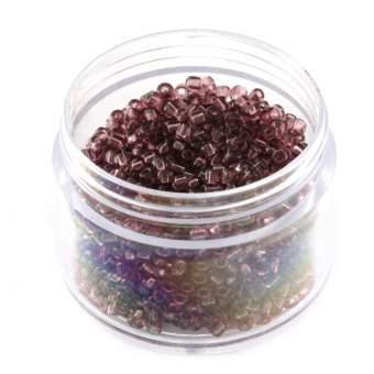 Rocailles, 20g, rund, 2mm, helllila helllila 