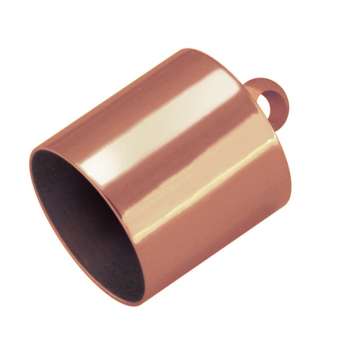 Endkappe mit Öse, Loch-Ø 12mm, 12,5X15mm, kupferfarben Loch-Ø 12mm