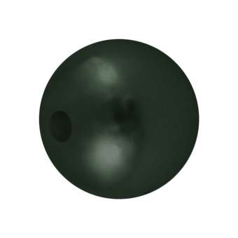 Wachsperle aus Kunststoff (5 Stück), 10mm, rund, dunkelgrün dunkelgrün