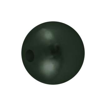 Wachsperle aus Kunststoff (10Stück), 8mm, rund, dunkelgrün dunkelgrün
