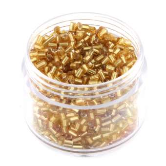 Delica, 20g, 6-kantig (hexagon), 2X1,5mm, goldfarben goldfarben 