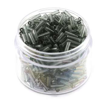 Stiftperlen, 20g, rund, 6X1,5mm, grau-braun grau-braun 