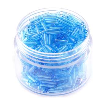 Stiftperlen, 20g, rund, 6X1,5mm, jeansblau jeansblau 
